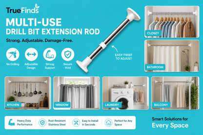 Drill-Free Multifunctional Adjustable Rod