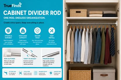 Drill-Free Multifunctional Adjustable Rod
