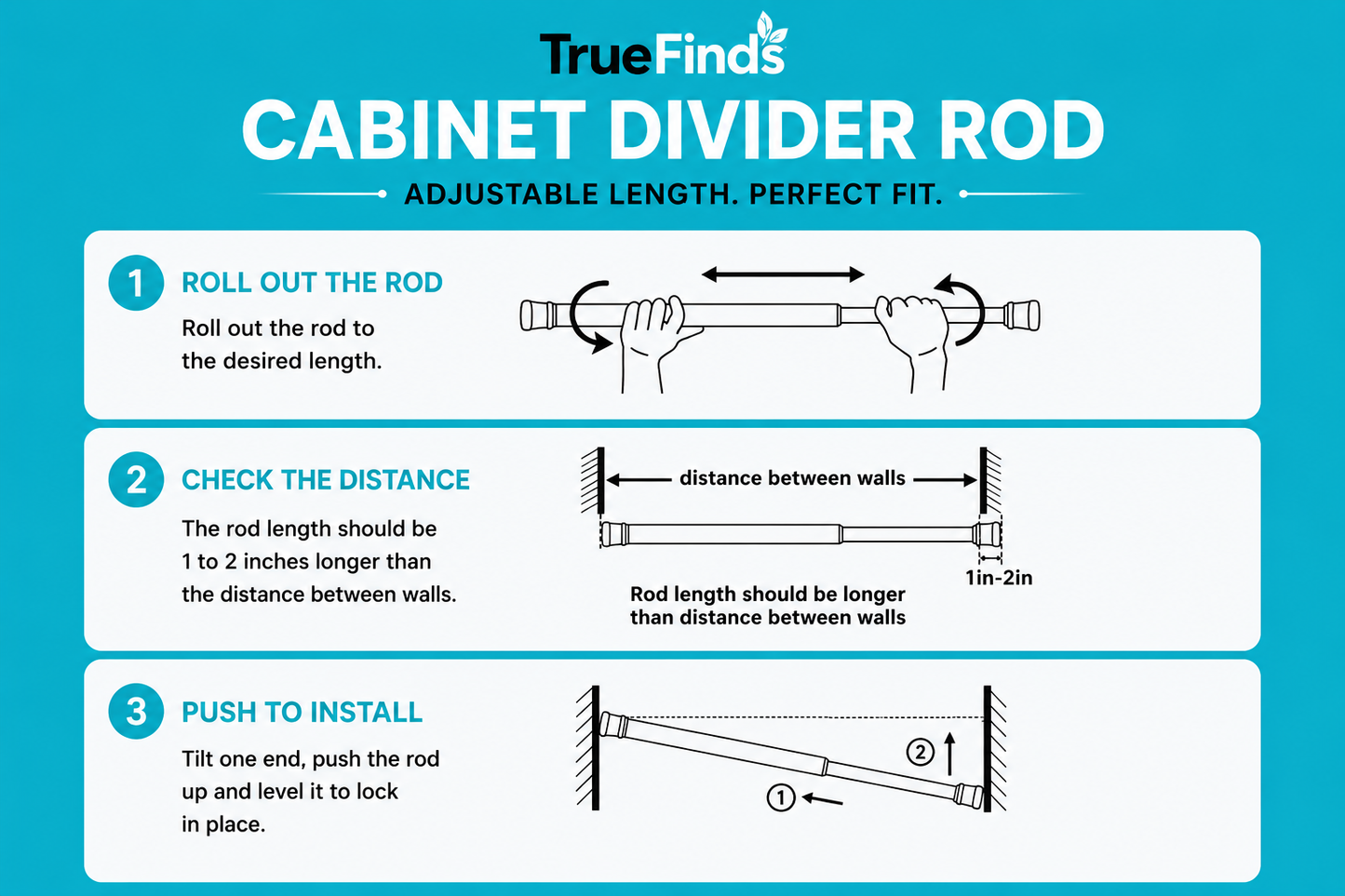 Drill-Free Multifunctional Adjustable Rod